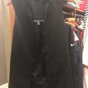 Long black vest